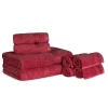 600 Gsm Egyptian Cotton Towel Set Of 8 Burgundy