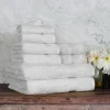 600 Gsm Egyptian Cotton Towel Set Of 8 Plush Absorbent Silver