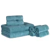 600 Gsm Egyptian Cotton Towel Set Of 8 Sapphire Blue