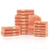 650 Gsm Bath Towel Set Of 18 Bamboo Rayon Cotton Towels Salmon