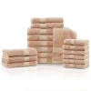 650 Gsm Bath Towel Set Of 18 Bamboo Rayon Cotton Towels Sand