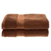 650 Gsm Bath Towel Set Of 2 Bamboo Rayon Cotton Body Towels Cocoa