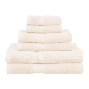 650 Gsm Towel Set Of 6 Bamboo Rayon Cotton Ivory