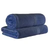 900 Gsm Egyptian Cotton Bath Sheet Set Of 2 Oversized Body Towels Navy Blue