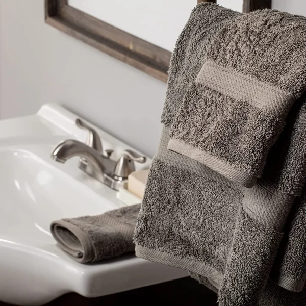 900 Gsm Egyptian Cotton Bath Towel Set Of 3 Charcoal Gray