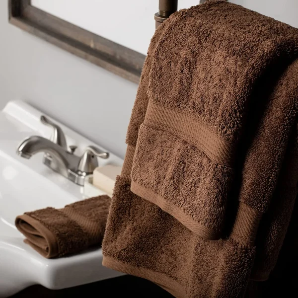 900 Gsm Egyptian Cotton Bath Towel Set Of 3 Chocolate Brown