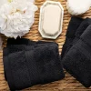 900 Gsm Egyptian Cotton Face Cloths Set Black