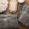 900 Gsm Egyptian Cotton Face Cloths Set Charcoal Gray