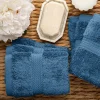 900 Gsm Egyptian Cotton Face Cloths Set Denim Blue
