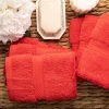 900 Gsm Egyptian Cotton Face Cloths Set Red