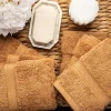 900 Gsm Egyptian Cotton Face Cloths Set Rust