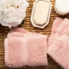 900 Gsm Egyptian Cotton Face Cloths Set Tea Rose