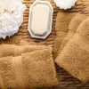 900 Gsm Egyptian Cotton Face Cloths Set Toast