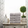 900 Gsm Egyptian Cotton Hand Towel Set Soft Plush Towels Silver
