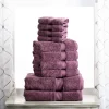 900 Gsm Egyptian Cotton Towel Set Of 10 Heavy Bath Towels Plum