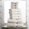 900 Gsm Egyptian Cotton Towel Set Of 10 Heavy Bath Towels Stone