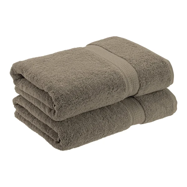 Egyptian Cotton Bath Towel Set Of 2 900 Gsm Plush Absorbent Body Towels Charcoal Gray