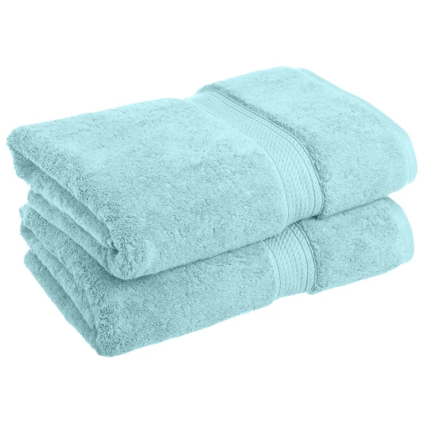 Egyptian Cotton Bath Towel Set Of 2 900 Gsm Plush Absorbent Body Towels Seafoam