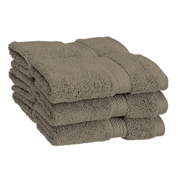 Egyptian Cotton Face Towel Set Of 6 900 Gsm Plush Absorbent Washcloths Charcoal Gray