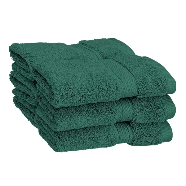 Egyptian Cotton Face Towel Set Of 6 900 Gsm Plush Absorbent Washcloths Teal