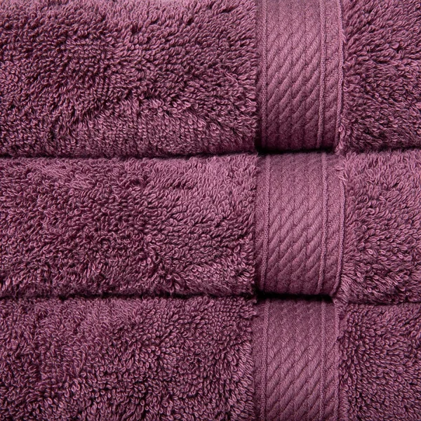 Egyptian Cotton Towel Set 900 Gsm Plush Absorbent Bath Towels Plum
