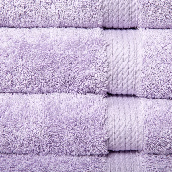 Egyptian Cotton Towel Set 900 Gsm Plush Absorbent Bath Towels Purple