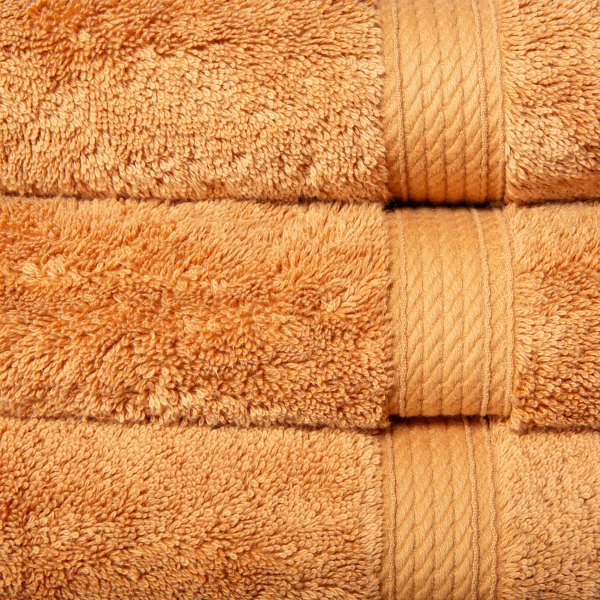 Egyptian Cotton Towel Set 900 Gsm Plush Absorbent Bath Towels Rust