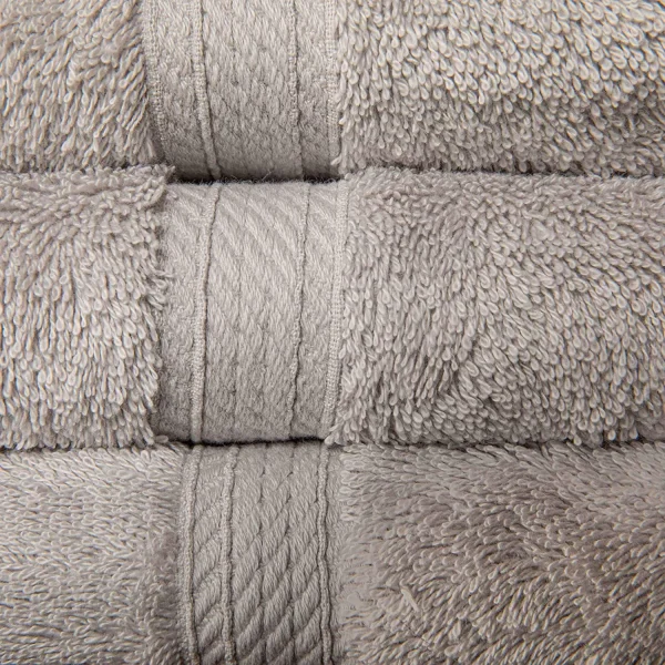 Egyptian Cotton Towel Set 900 Gsm Plush Absorbent Bath Towels Silver