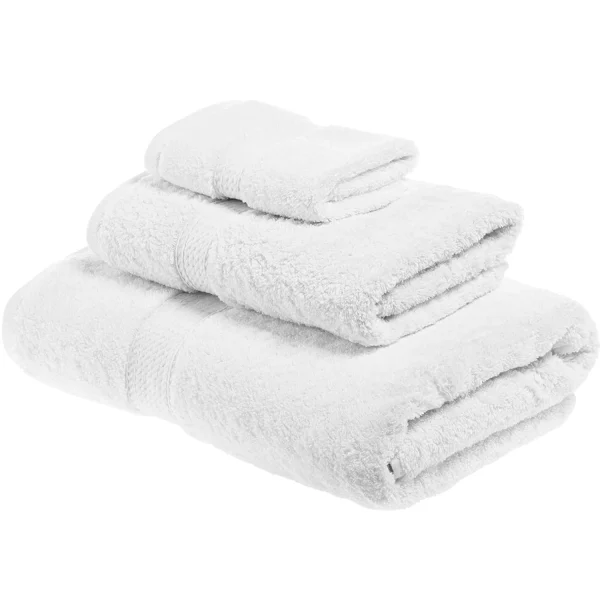 Egyptian Cotton Towel Set Of 3 900 Gsm Plush Absorbent Bath Towels White