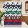 550 Gsm Long Staple Cotton Bath Towel Set Of 2 Diamond Lattice Pattern