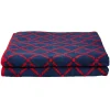 550 Gsm Long Staple Cotton Bath Towel Set Of 2 Red Navy Blue