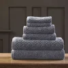 Denim Washed Bath Towels 550 Gsm Cotton Navy Blue