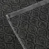 Denim Washed Bath Towels Set 550 Gsm Cotton Grey Jacquard
