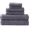 Denim Washed Bath Towels Set 550 Gsm Cotton Lilac