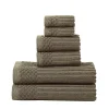 Charcoal Rib Stripes Towels Set 600 Gsm Cotton