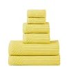 Golden Rib Stripes Towels Set 600 Gsm Cotton