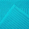 Ribbed Textured Towels Set 600 Gsm Cotton Aqua Blue