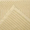 Ribbed Textured Towels Set 600 Gsm Cotton Ivory