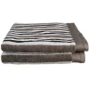 550 Gsm Striped Bath Towel Set Of 2 Long Staple Combed Cotton Body Towels Charcoal
