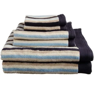 550 Gsm Striped Towel Set Of 6 Blue