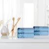 Luxurious 500 Gsm Floral Embroidery Hand Towel Set Of 4 Light Blue