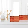 Luxurious 500 Gsm Floral Embroidery Hand Towel Set Of 4 Mandarin