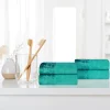 Luxurious 500 Gsm Floral Embroidery Hand Towel Set Of 4 Turquoise