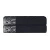 Floral Border Cotton Bath Towel Set Of 2 Black Grey